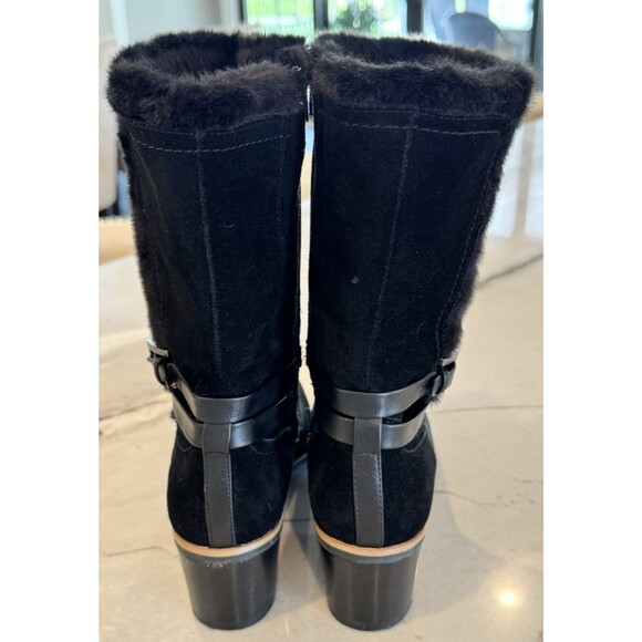 BARETRAPS Womens Black Posture Plus Foot Bed Ginger Toe Suede Leather Boots 8.5 - Picture 7 of 9